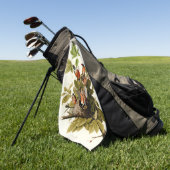 Audubon Amerikaanse Robin Wildlife Bird Illustrati Golfhanddoek (Groen)