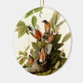 Audubon Amerikaanse Robin Wildlife Bird Illustrati Keramisch Ornament (Links)