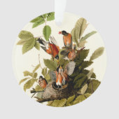 Audubon Amerikaanse Robin Wildlife Bird Illustrati Ornament (voorkant)