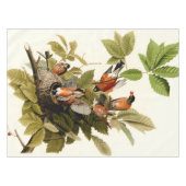Audubon Amerikaanse Robin Wildlife Bird Illustrati Tafelkleed (Voorkant (Horizontaal))