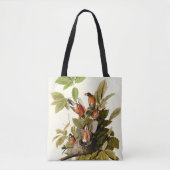 Audubon Amerikaanse Robin Wildlife Bird Illustrati Tote Bag (Voorkant)