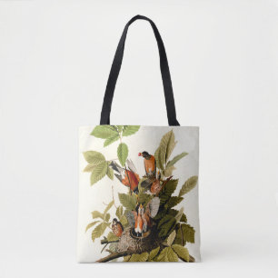 Audubon Amerikaanse Robin Wildlife Bird Illustrati Tote Bag