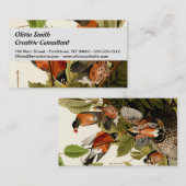 Audubon Amerikaanse Robin Wildlife Bird Illustrati Visitekaartje (Voorkant / Achterkant)