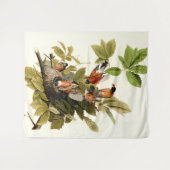 Audubon Amerikaanse Robin Wildlife Bird Illustrati Wandkleed (Voorkant (horizontaal))