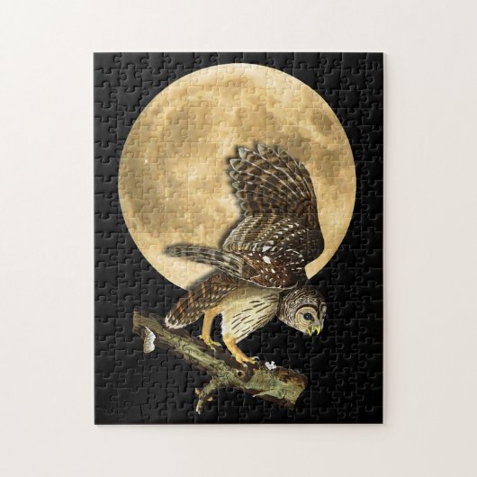 Audubon Barred Owl & Moon Halloween Gift Puzzle Legpuzzel (Verticaal)