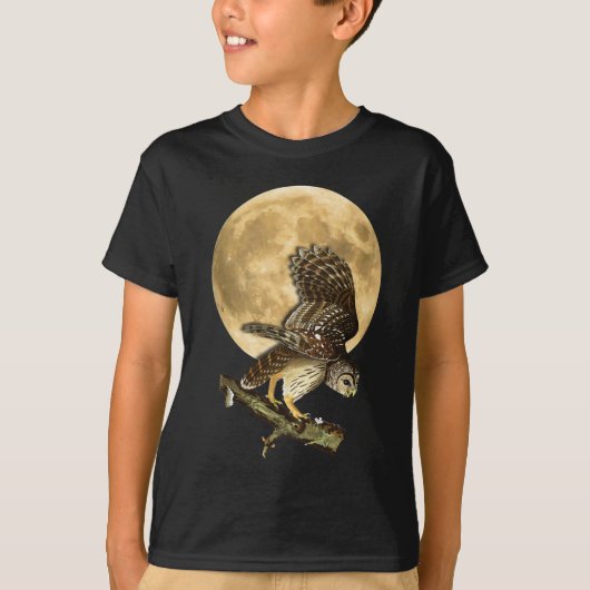 Audubon Barred Owl Moon Shirt Halloween (Voorkant)