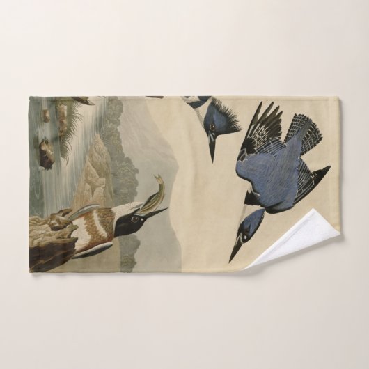 Audubon Belted Kingfisher Wildlife Bird Bad Handdoek (Handdoek)