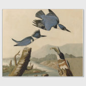 Audubon Belted Kingfisher Wildlife Bird Cadeaupapier (Vlak)