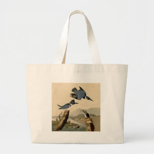 Audubon Belted Kingfisher Wildlife Bird Grote Tote Bag