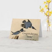 Audubon Belted Kingfisher Wildlife Bird Kaart (Gele Bloem)