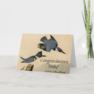 Audubon Belted Kingfisher Wildlife Bird Kaart