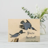 Audubon Belted Kingfisher Wildlife Bird Kaart (Staand voorkant)