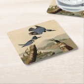Audubon Belted Kingfisher Wildlife Bird Kartonnen Onderzetters (Schuin)