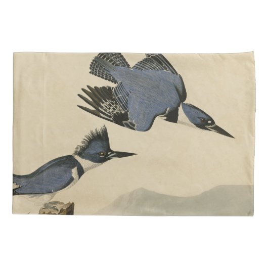 Audubon Belted Kingfisher Wildlife Bird Kussensloop (Achterkant)