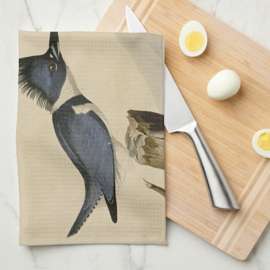 Audubon Belted Kingfisher Wildlife Bird Theedoek (Quarter Fold)