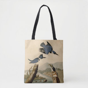 Audubon Belted Kingfisher Wildlife Bird Tote Bag