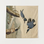 Audubon Belted Kingfisher Wildlife Bird Wandkleed (Voorkant (horizontaal))