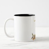 Audubon Bewick's Wren Solitary Song Bird on Branch Tweekleurige Koffiemok (Links)