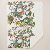 Audubon Bird Collage Wildlife Sherpa Blanket Deken (Voorkant)