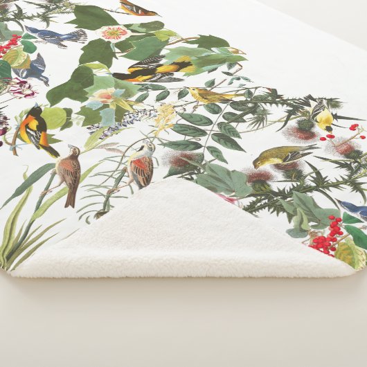 Audubon Bird Collage Wildlife Sherpa Blanket Sherpa Deken (3/4)
