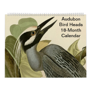 Audubon Bird Head 18 Maand Kalender