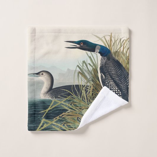 Audubon Bird Loon Diver Classic Bad Handdoek (Wasdoekje)