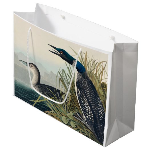 Audubon Bird Loon Diver Classic Groot Cadeauzakje (Voorkant Gekanteld)