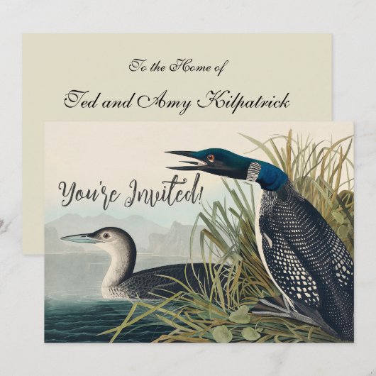 Audubon Bird Loon Diver Classic Kaart (Voorkant / Achterkant)