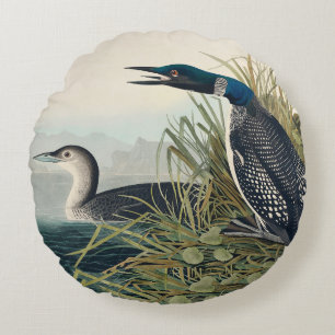 Audubon Bird Loon Diver Classic Rond Kussen