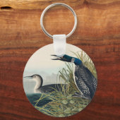 Audubon Bird Loon Diver Classic Sleutelhanger (Voorkant)
