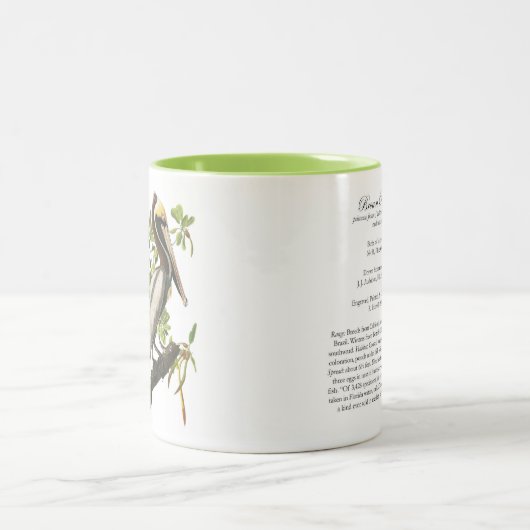 Audubon Bird Mok, Brown Pelican, 15 oz. Twee-tinte Tweekleurige Koffiemok (Center)