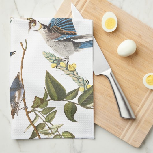 Audubon Bird Wildlife Floral Kitchen Towels Theedoek (Quarter Fold)