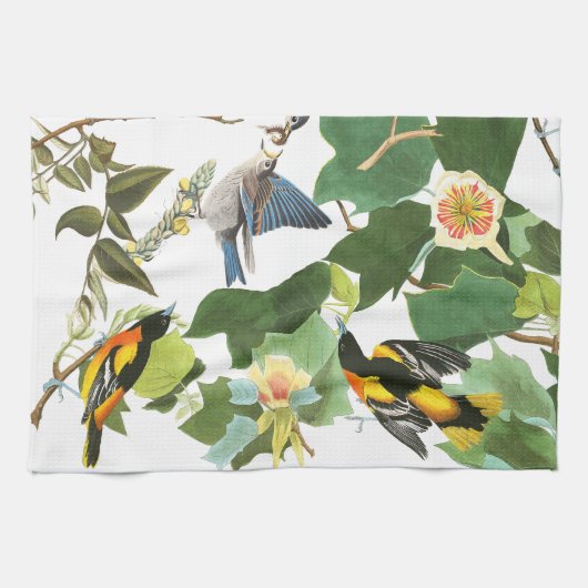 Audubon Bird Wildlife Floral Kitchen Towels Theedoek (Horizontaal)
