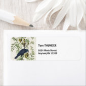 Audubon Black Crow Amerikaanse vogel illustratie Etiket (Insitu)