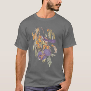 Audubon Blue Florida Scrub Jay op Oranje Boom T-shirt