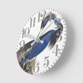 Audubon Blue Heron Bird Big Number Wall klok (Hoek)