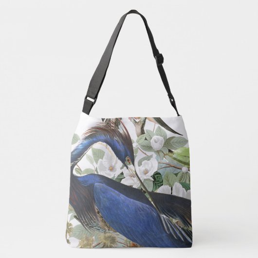Audubon Blue Heron Bird Wildlife Floral Canvas tas (Achterkant)
