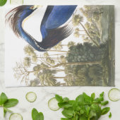 Audubon Blue Heron Bird Wildlife Kitchen Towel Theedoek (Gevouwen)