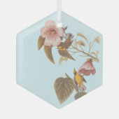 Audubon Blue Winged Yellow Warbler Bird Glas Ornament (Voorkant)