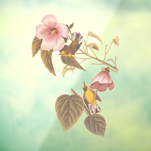 Audubon Blue Winged Yellow Warbler Bird Orna Raamsticker (Vel 3)