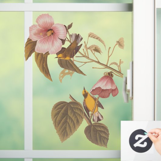 Audubon Blue Winged Yellow Warbler Bird Orna Raamsticker (Huis)