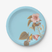 Audubon Blue Winged Yellow Warbler Bird Papieren Bordje (Voorkant)