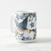 Audubon Bluebird Birds Narcissus Flowers Mok (Voorkant links)