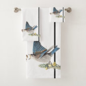 Audubon Bluebird Wildlife Bath Towel Set Bad Handdoek (Insitu)