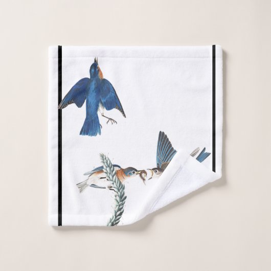 Audubon Bluebird Wildlife Bath Towel Set Bad Handdoek (Wasdoekje)