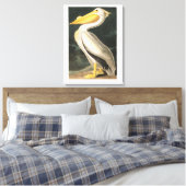 Audubon Bord 311 Amerikaanse witte pelikaan Canvas Afdruk (Insitu (Slaapkamer))