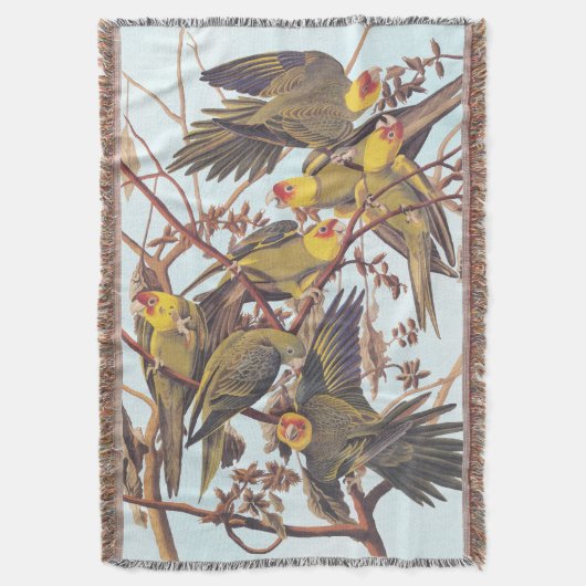 Audubon Carolina Paraket Flock Deken (Voorkant Verticaal)