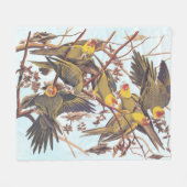 Audubon Carolina Paraket Flock Fleece Deken (Voorkant (Horizontaal))