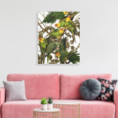 Audubon Carolina Parrot Bird illustratie Canvas Afdruk (Insitu (Woonkamer))