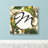 Audubon Carolina Parrot Bird illustratie Canvas Afdruk (Insitu (Houten vloer))